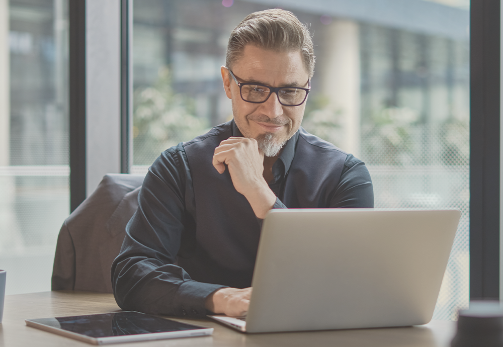 businessman using laptop